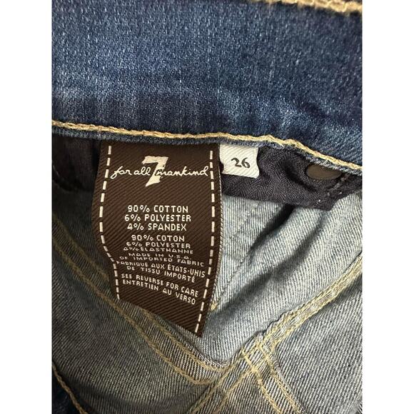 7 For All Mankind Women's The Modern Straight Jeans‎ Blue Medium Washed Size 26 - Picture 4 of 5